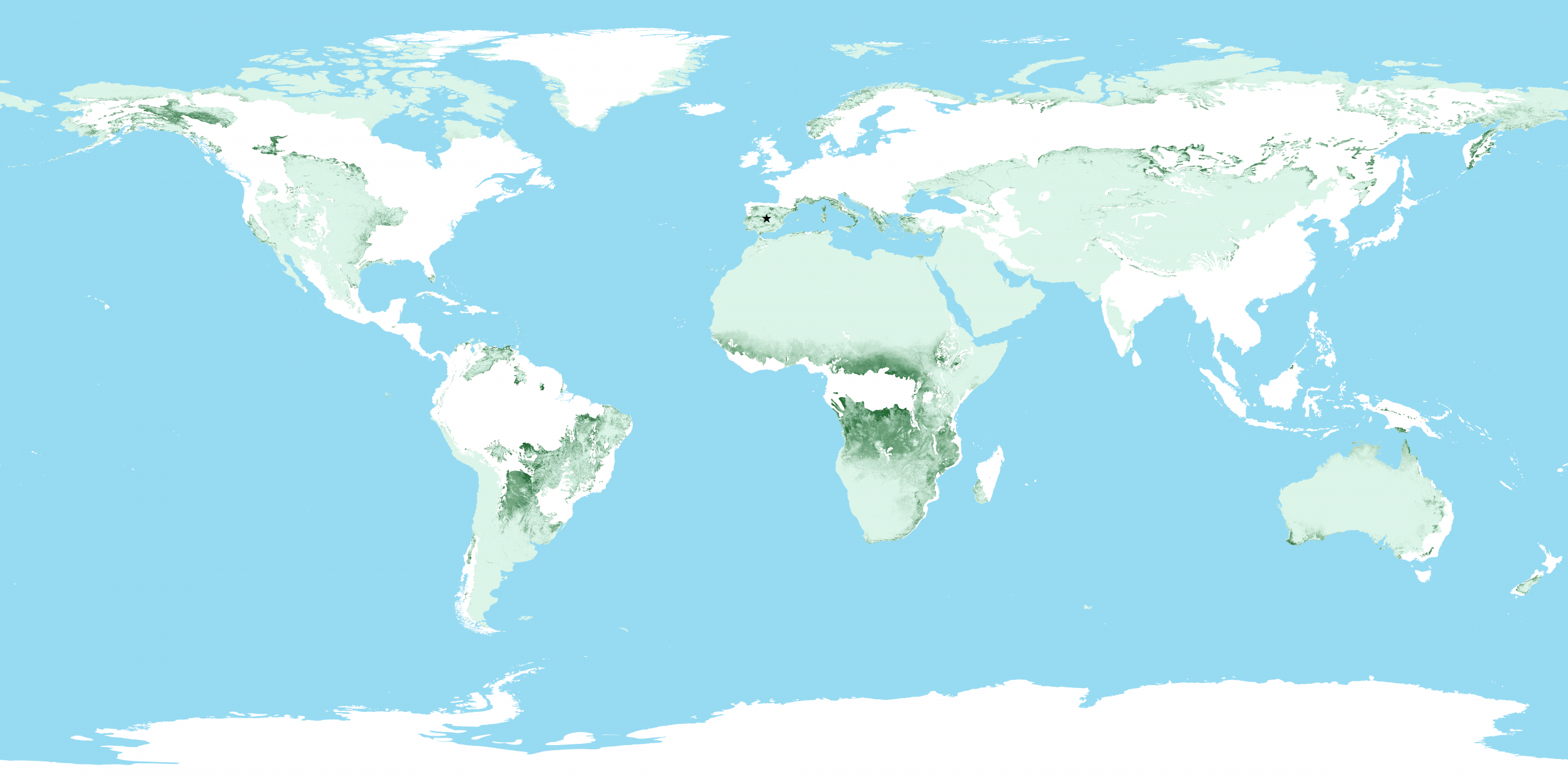 Tree cover in rangelands in the Year 2000