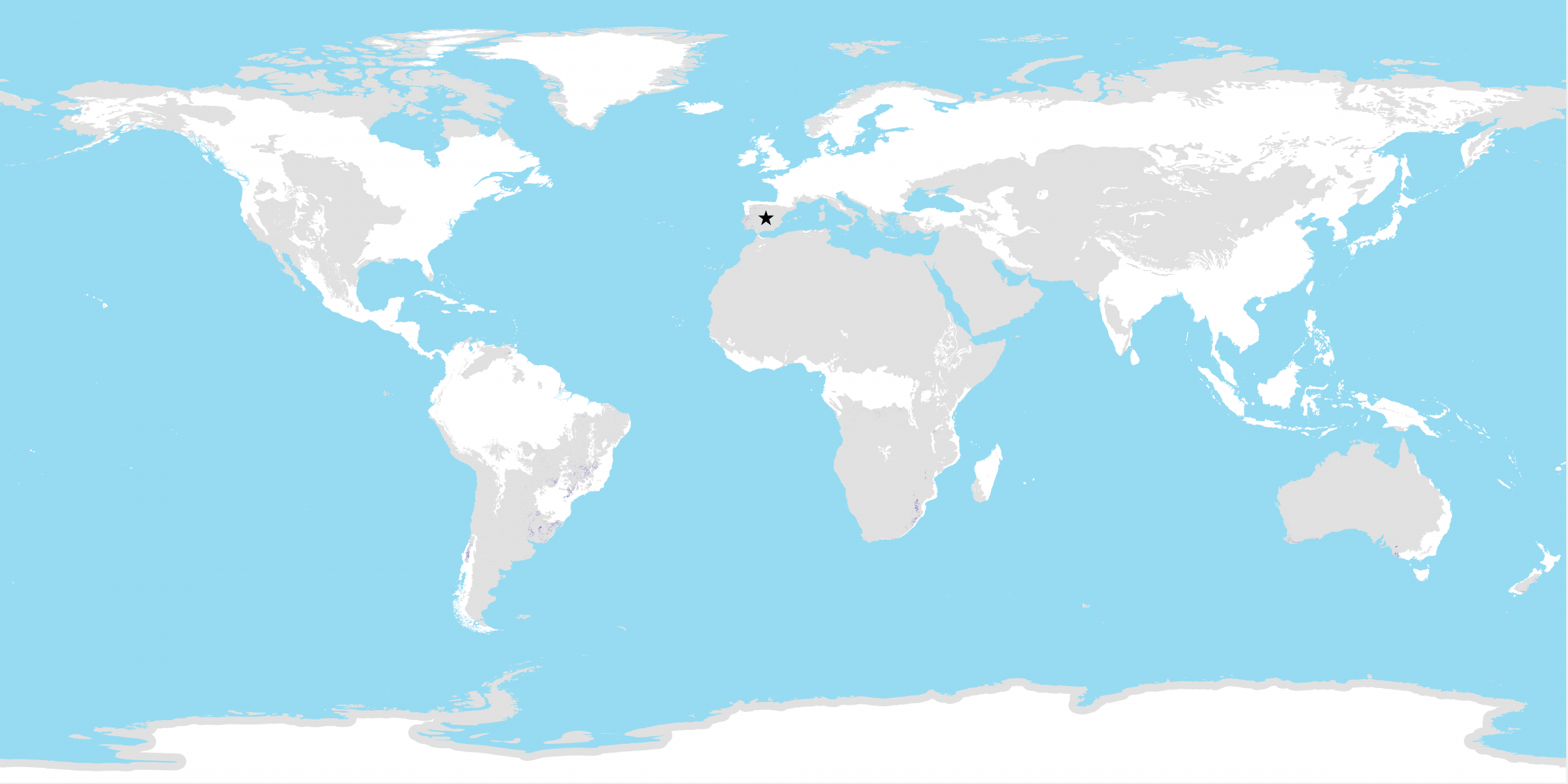 Forest gain from 2001 to 2012 in rangelands